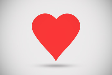 red heart design shape love