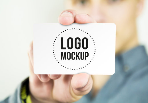 Close-Up Business Card Mockup 1