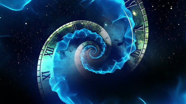 Space Time Warp Spiral Animation Seamless Looping Background 01 Blue Cyan