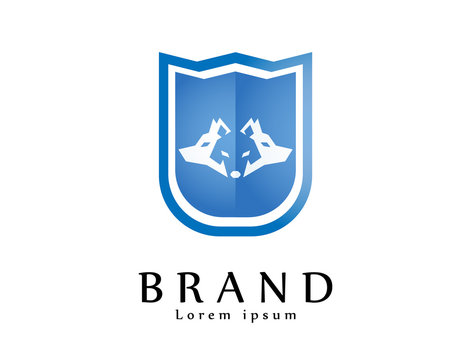 Shield wolves logo