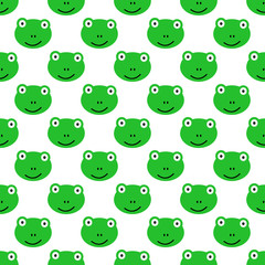 Vector seamless pattern with  frog
