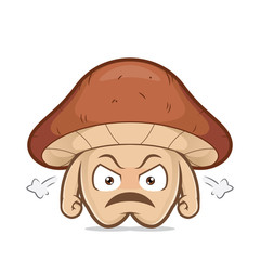 Clipart picture of an angry mushroom cartoon character