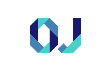 OJ Ribbon Letter Logo 