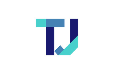 Obraz premium TJ Ribbon Letter Logo 