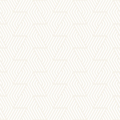 Vector seamless subtle stripes pattern. Modern stylish texture with monochrome trellis. Repeating geometric hexagonal grid.