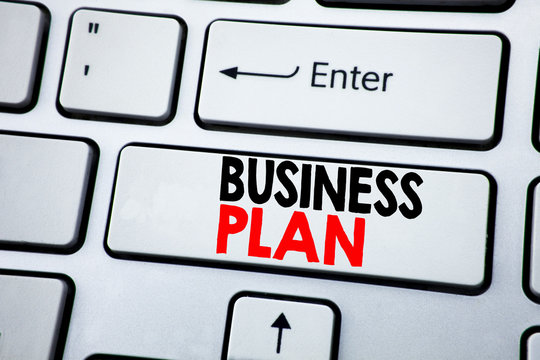 Writing text showing Business Plan Planning. Business concept for Preparation Project Strategy written on white keyboard key with copy space. Top view.