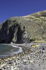 Kayakers, Santa Cruz Island