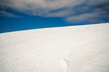 Slope blue sky
