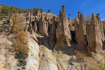 Amazing Autumn Landscape of Rock Formation Devil's town in Radan Mountain, Serbia