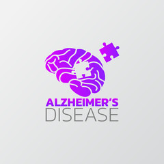 Risk factors for Alzheimer’s disease icon design, infographic health, medical infographic. Vector illustration