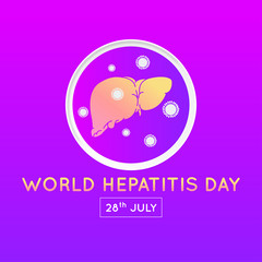 World Hepatitis Day icon design, vector illustration.