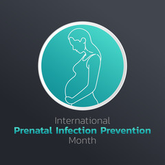 International Prenatal Infection Prevention Month logo icon design. Vector illustration.