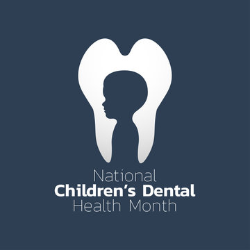 National Children Dental Health Month icon design. logo vector illustration