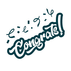 Congratulations greeting card with confetti