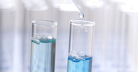 Science laboratory test tubes