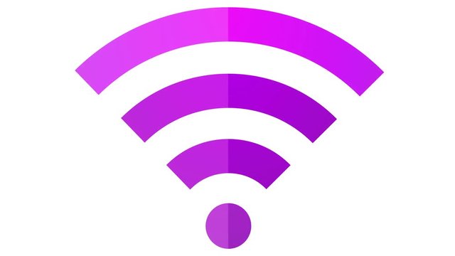 wifi symbol logo pink loop