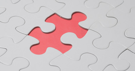 Fototapeta premium Jigsaw puzzle with missing piece