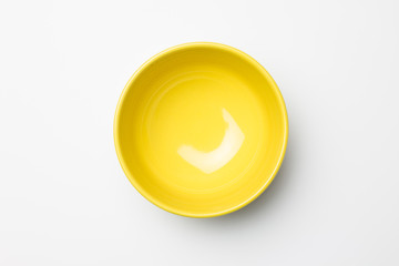 Yellow bowl on white background - 190591182