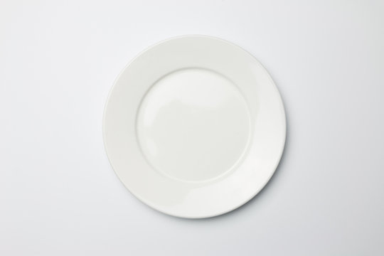 White dish on white background