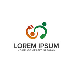 Fototapeta premium spoon fork logo design concept template. fully editable vector