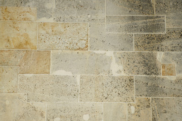 Perfect brick wall made of sand-lime brick
