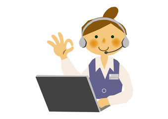 コールセンターのオペレーター。