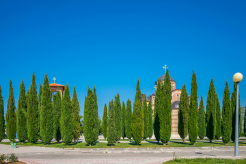 A picturesque Orthodox Old Temple in Trebinje. Bosnia and Herzegovina.