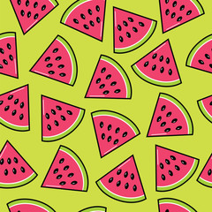 trendy pattern with watermelon slices
