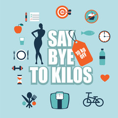 vector banner with flat icons for summer travel