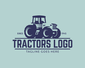 Collection of Tractor and farm logo template, vector set, vector pack