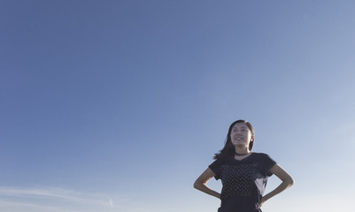 Women under the blue sky