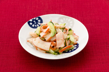 中華いかとキュウリの和え物