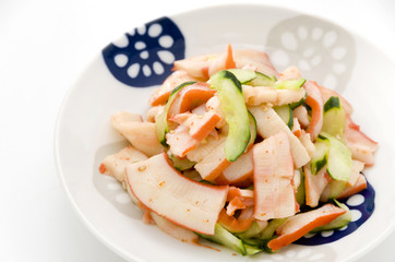 中華いかとキュウリの和え物