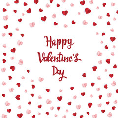 Happy valentine day. with creative love composition of the hearts. Vector illustration