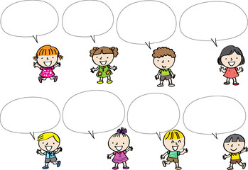 cartoon kids with borer