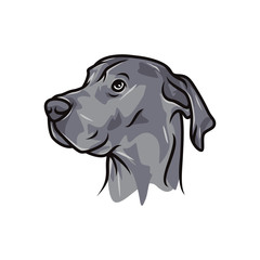 Animal Head - Dog - vector logo/icon illustration mascot