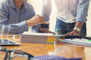 Business and finance concept of office working, Businessmen disscussing business plan in meeting room