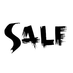 Sale handwritten lettering. Grunge dry brush inscription. Typography banner. Hand drawn calligraphy. Vector illustration.