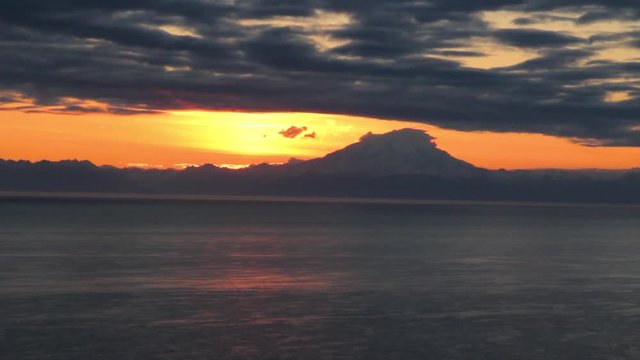 Redoubt Alaska Sunset Timelapse