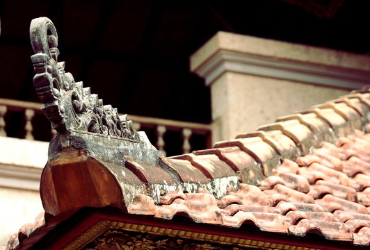 Balinese ornamental roof corner