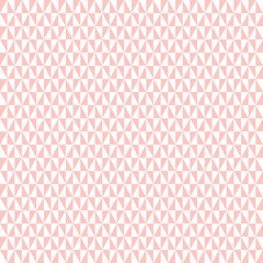 Geometric pattern with pink and white triangles. Geometric modern ornament. Seamless abstract background