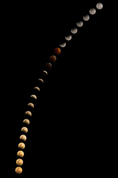 Super Blue Blood Moon, The Rare Lunar Eclipse, Three Lunar Phenomena (super Moon, Blue Moon And Total Lunar Eclipse)