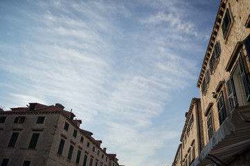 Obraz premium Historic Houses in the Old Town of Dubrovnik, Croatia