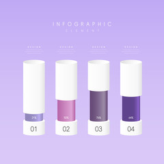 Violet color info graphic design