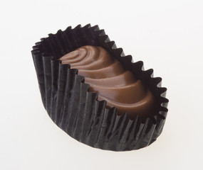 chocolate on white background