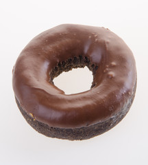 chocolate donuts on a background