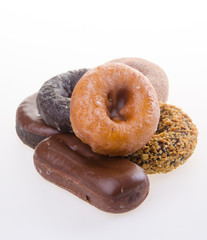donuts. delicious and sweet donuts on background