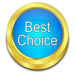 Best Choice button - 3D illustration