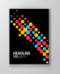 abstract grunge halftone dot poster