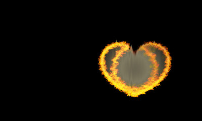 Valentinstag brennendes Herz Liebe